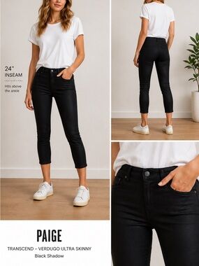 PAIGE Black Skinny Jeans Size 25